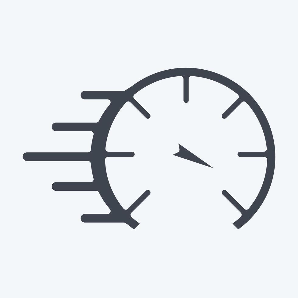 Icon Speed. related to Speed symbol. glyph style. design editable vector