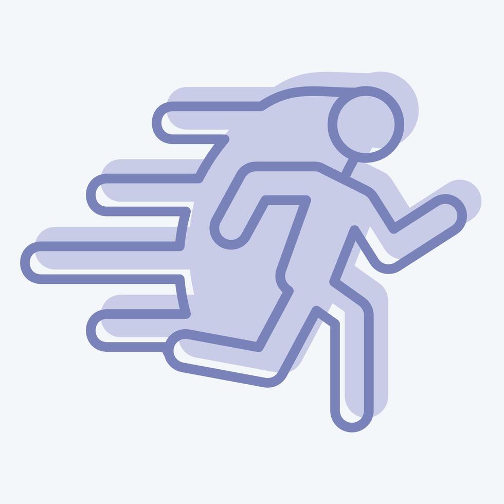 Icon Run. related to Speed symbol. two tone style. design editable vector