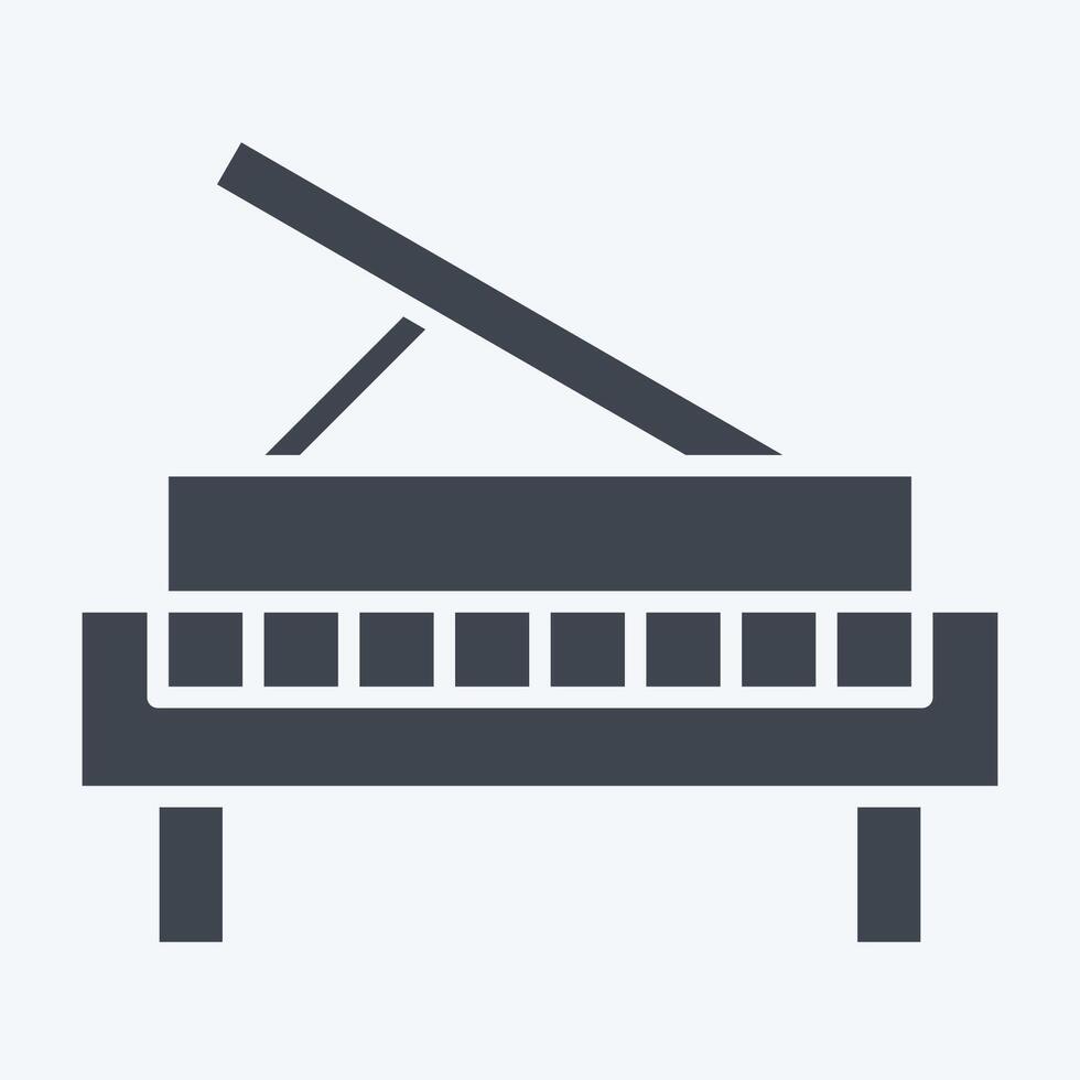 Icon Piano. related to Hobbies symbol. glyph style. design editable vector