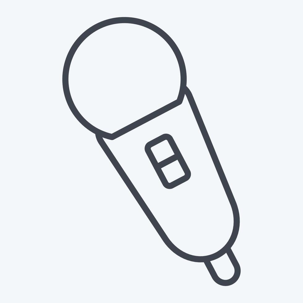 Icon Singing Mic. related to Hobbies symbol. line style. design editable vector