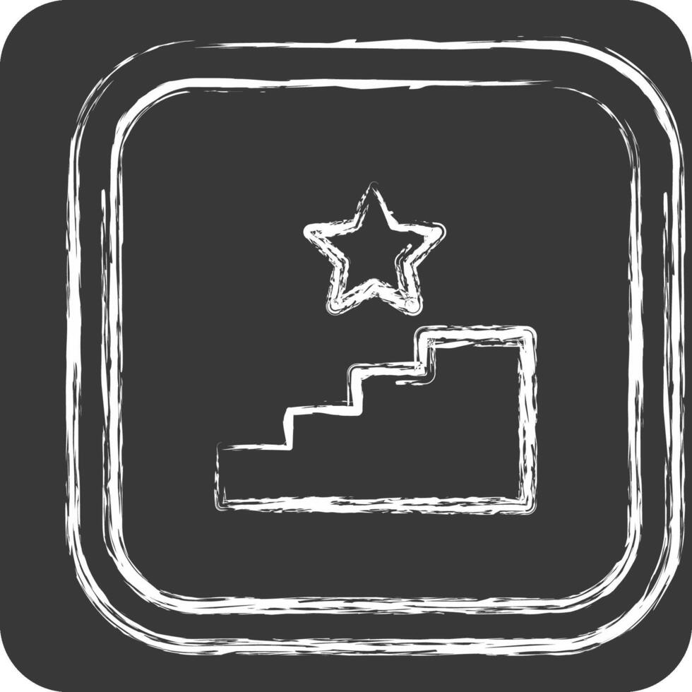 Icon Stairs. related to Public symbol. chalk Style. design editable vector