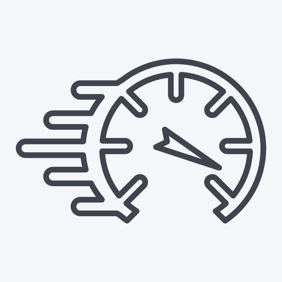 Icon Speed. related to Speed symbol. line style. design editable vector