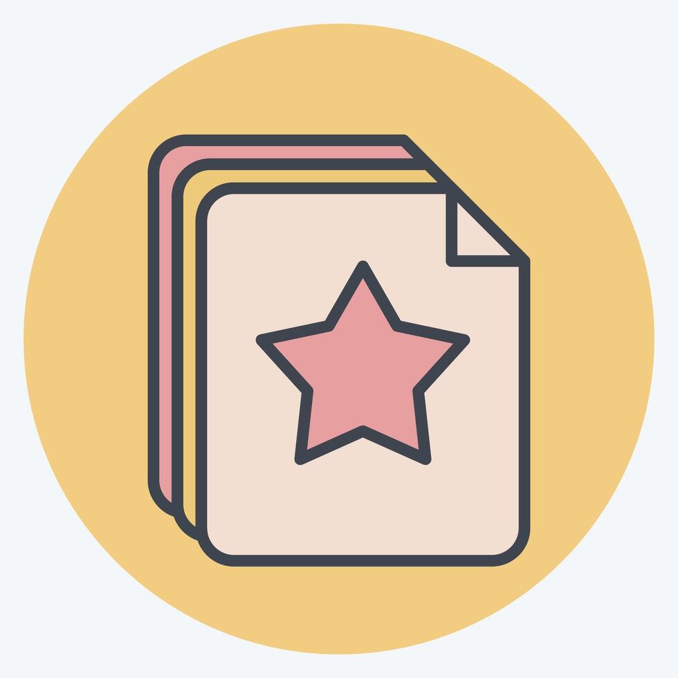 Icon Color Papers. related to Kindergarten symbol. color mate style. design editable vector