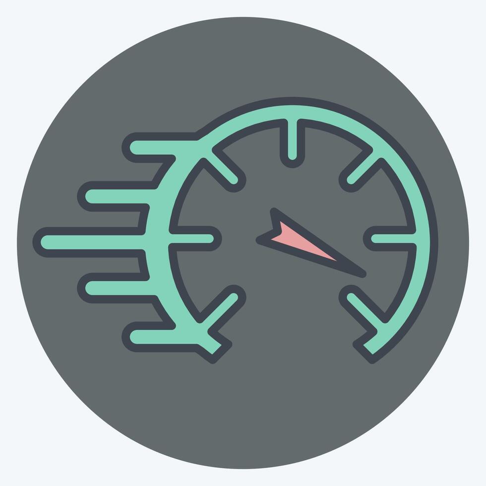 Icon Speed. related to Speed symbol. color mate style. design editable vector