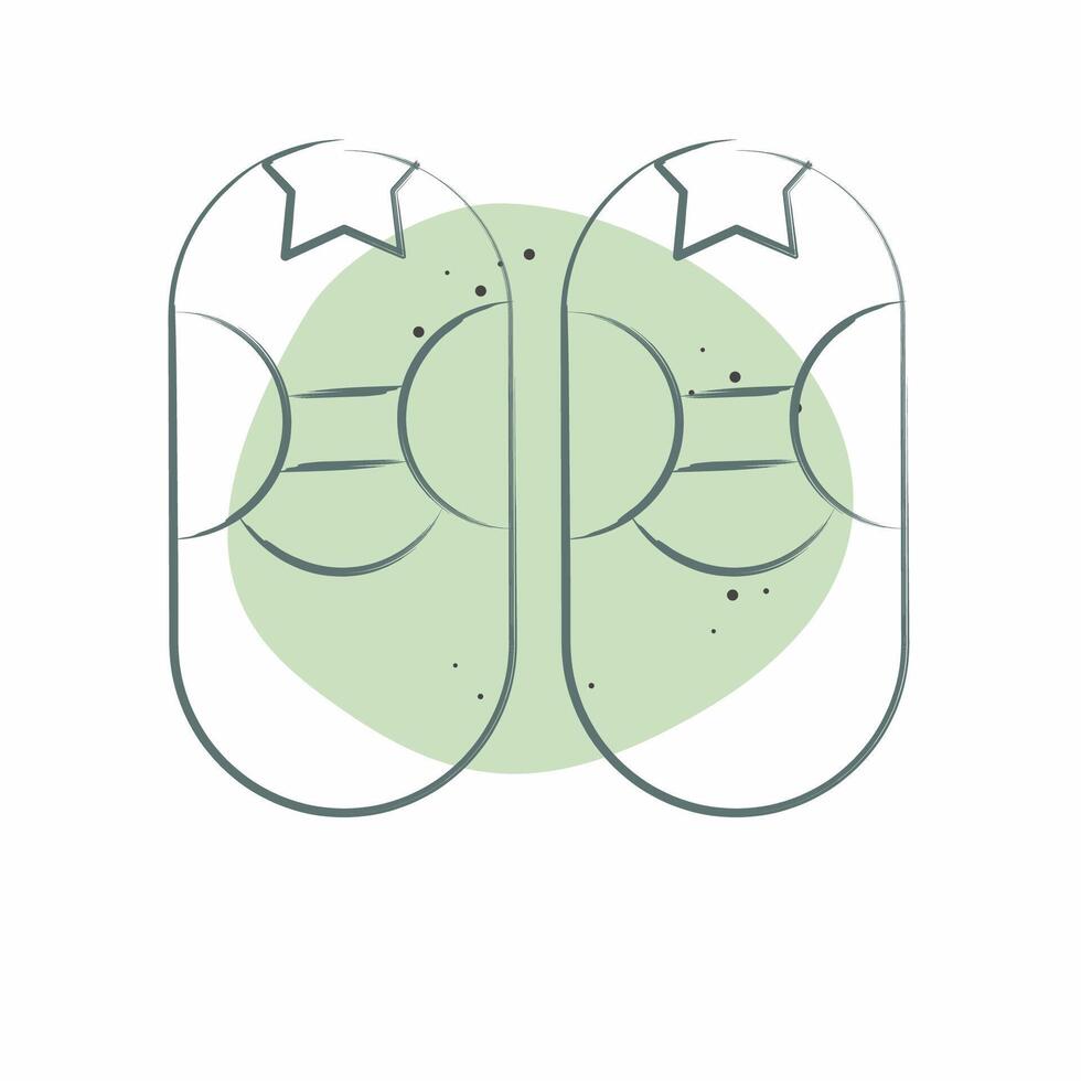 Icon Baby Shoe. related to Kindergarten symbol. Color Spot Style. design editable vector