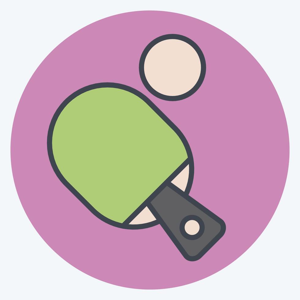 Icon Table Tenis. related to Hobbies symbol. color mate style. design editable vector