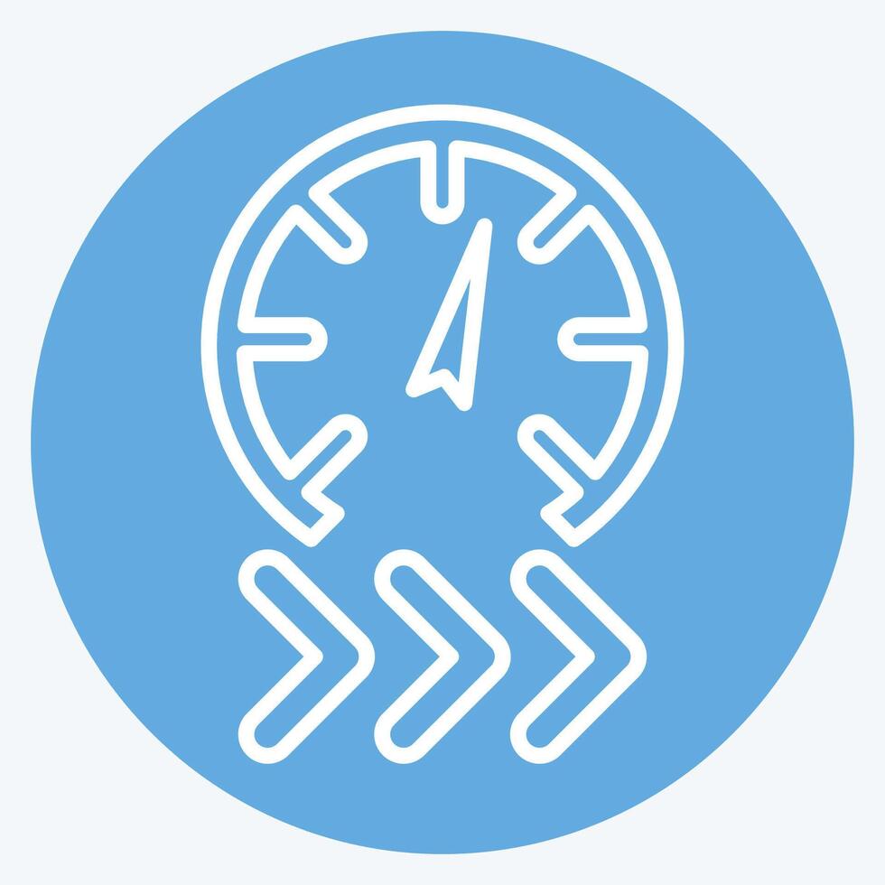 Icon Rapid. related to Speed symbol. blue eyes style. design editable vector