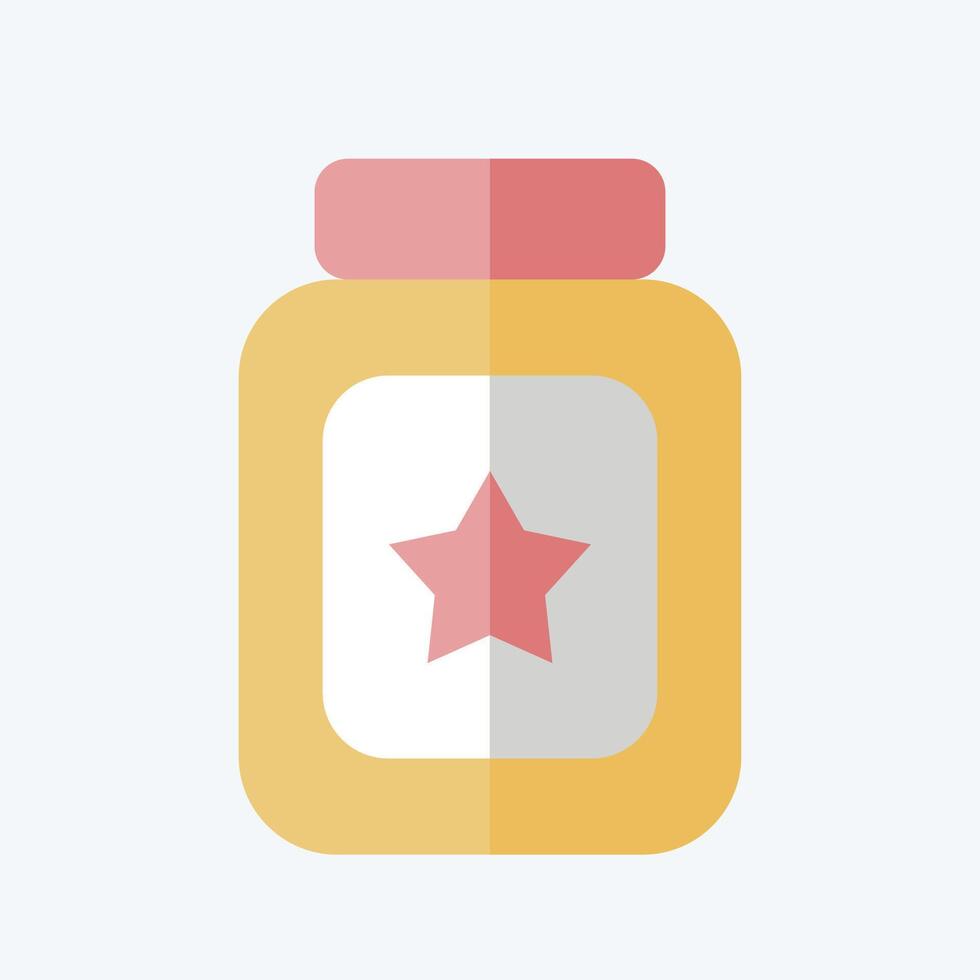 Icon Baby Food. related to Kindergarten symbol. flat style. design editable vector