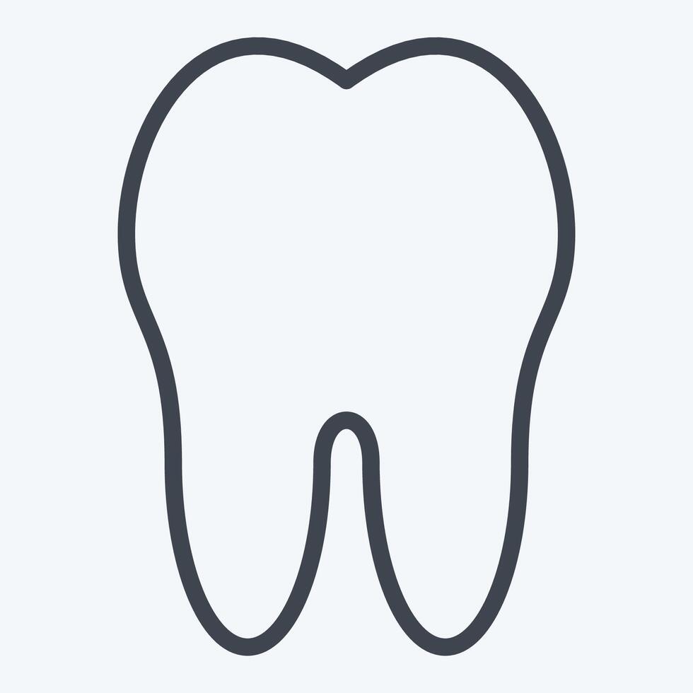 Icon Tooth. related to Healthcare symbol. line style. design editable vector
