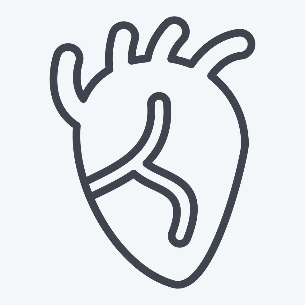 Icon Heart. related to Healthcare symbol. line style. design editable vector