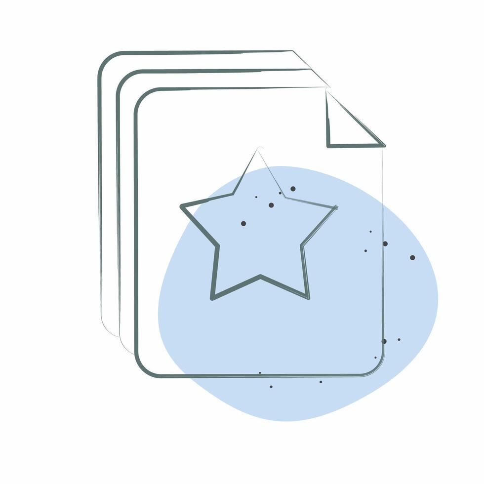 Icon Color Papers. related to Kindergarten symbol. Color Spot Style. design editable vector