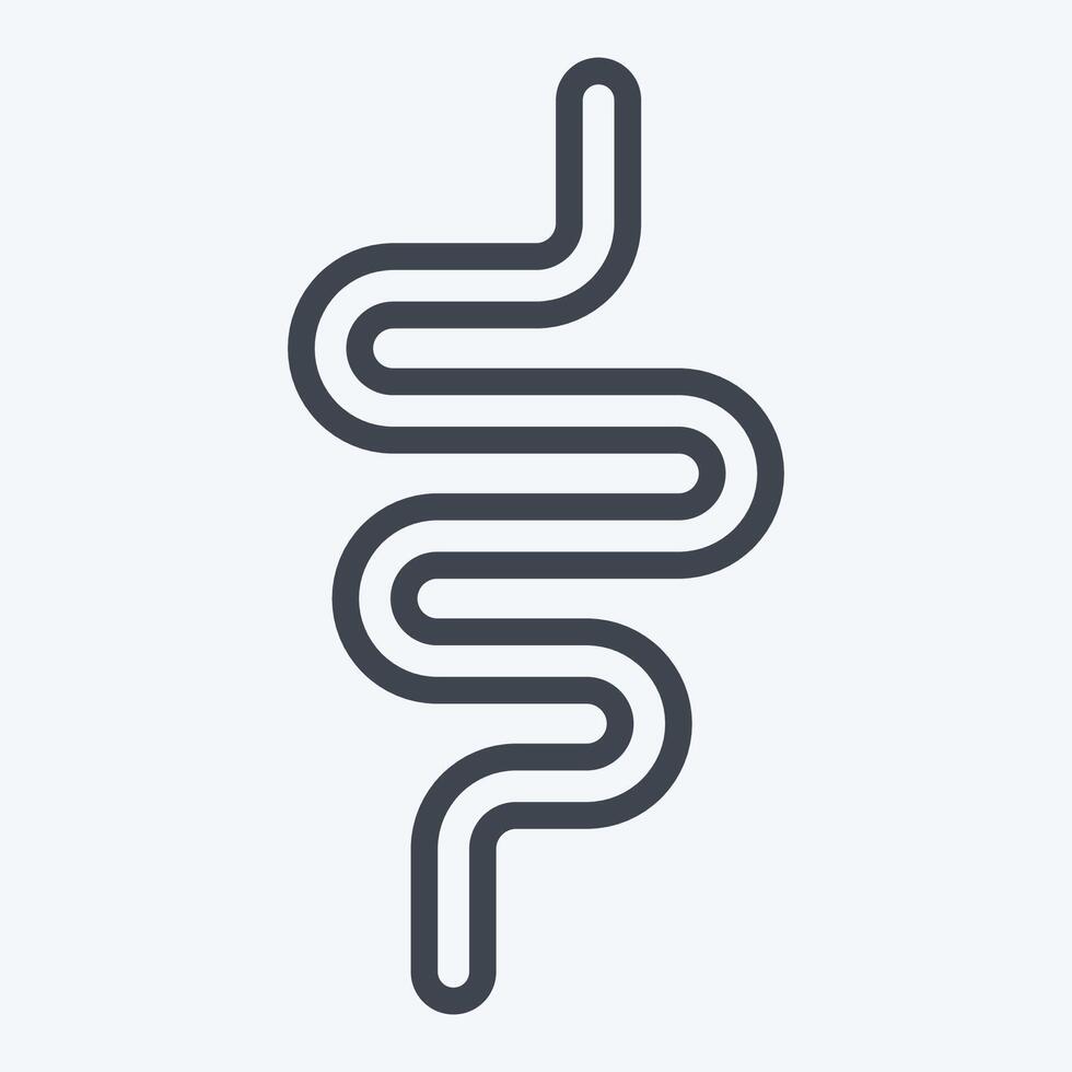 Icon Intestine. related to Healthcare symbol. line style. design editable vector