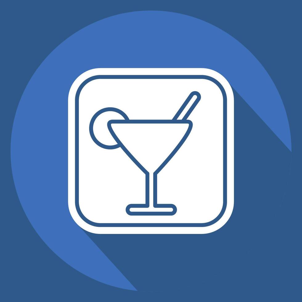 Icon Bar. related to Public symbol. long shadow style. design editable vector