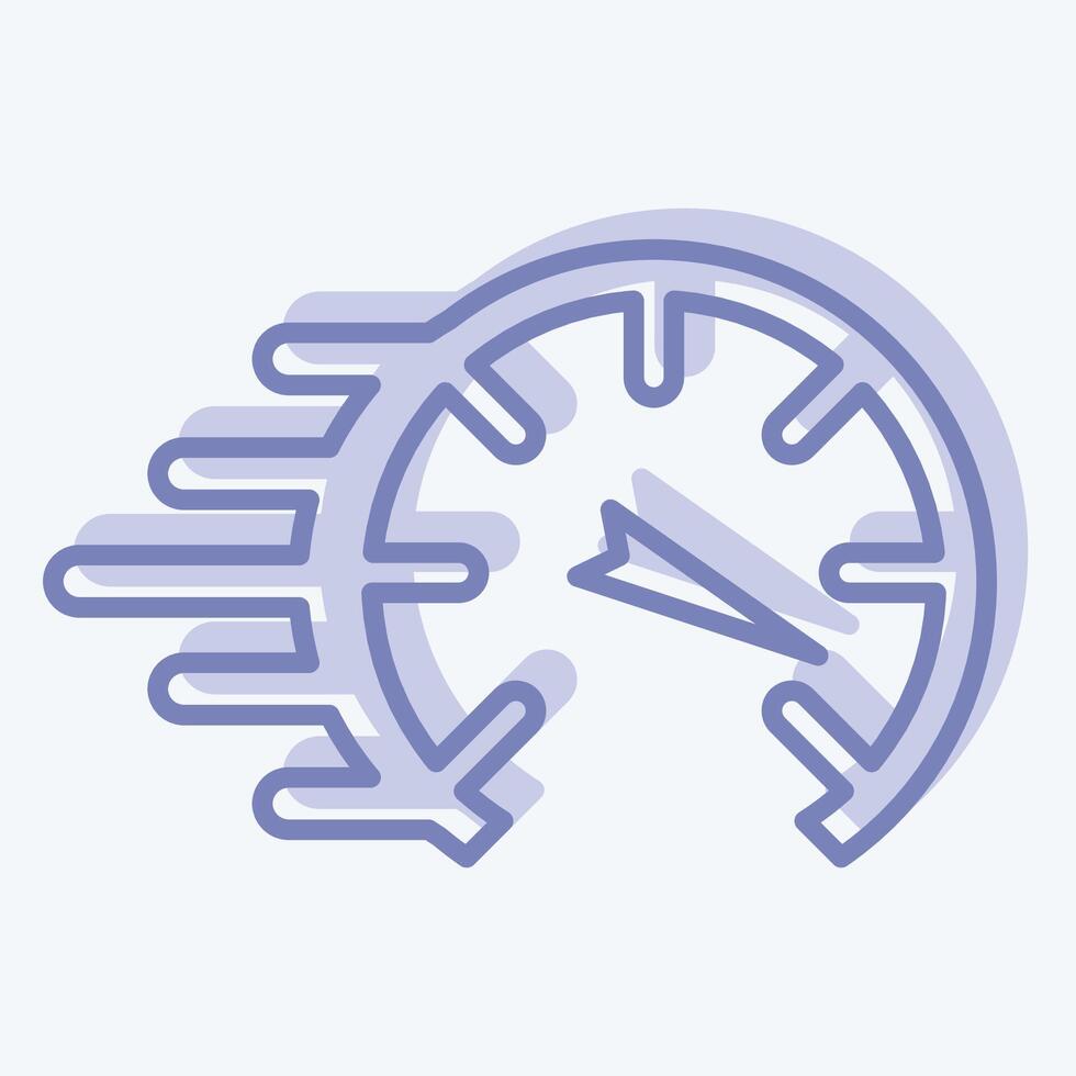Icon Speed. related to Speed symbol. two tone style. design editable vector