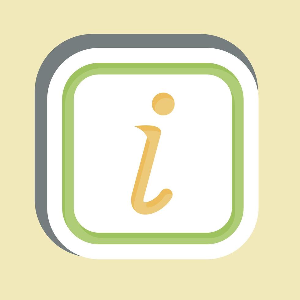 Sticker Information. related to Public symbol. design editable vector