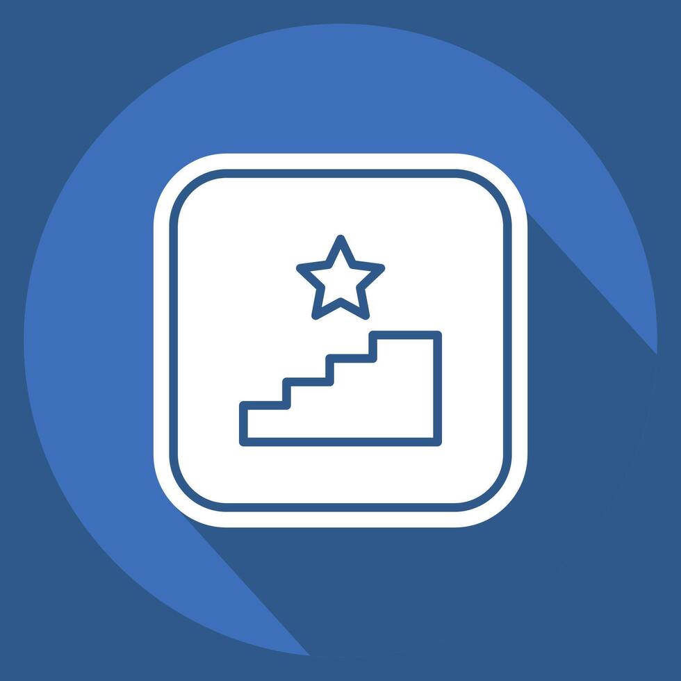 Icon Stairs. related to Public symbol. long shadow style. design editable vector