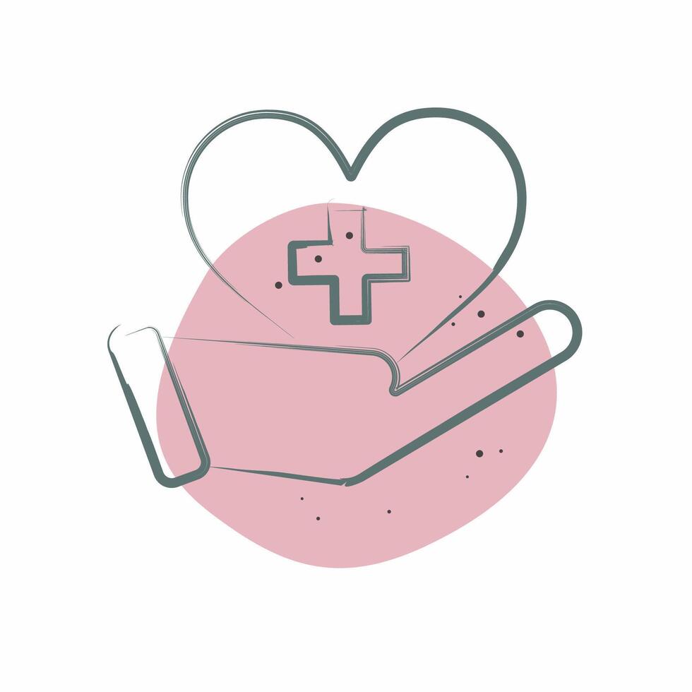 Icon Health. related to Healthcare symbol. Color Spot Style. design editable vector