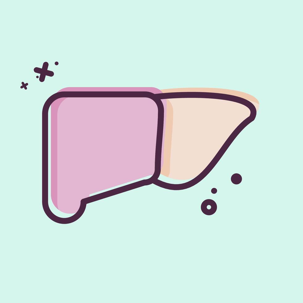 Icon Liver. related to Healthcare symbol. MBE style. design editable vector