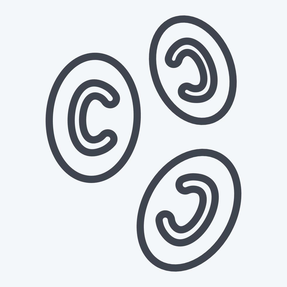 Icon Red Blood Cells. related to Healthcare symbol. line style. design editable vector