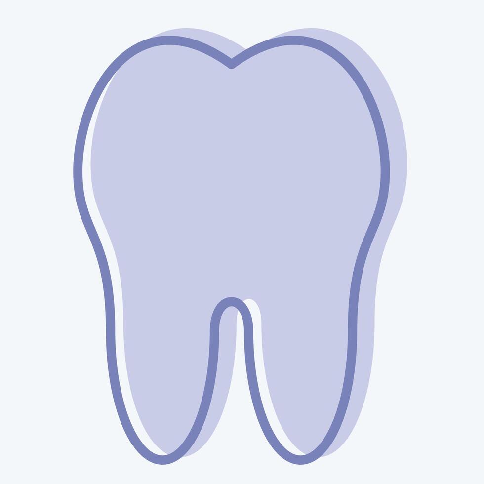 Icon Tooth. related to Healthcare symbol. two tone style. design editable vector