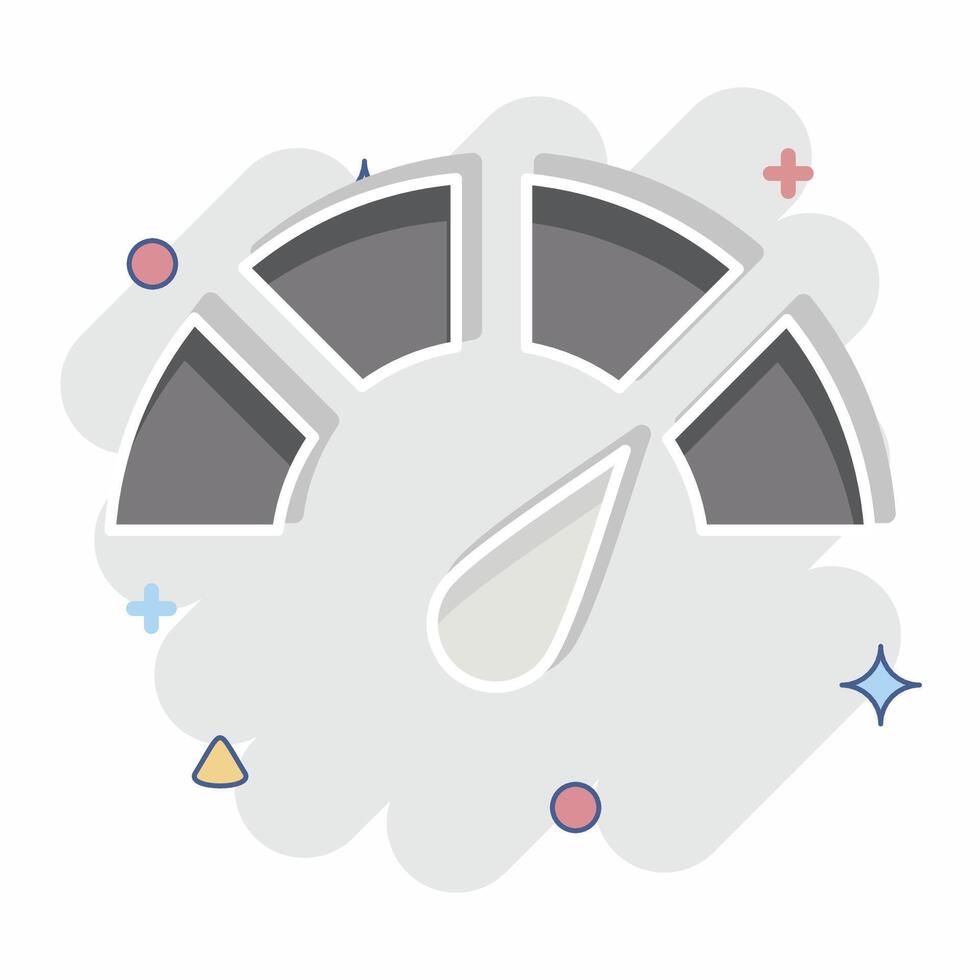 Icon Indicator. related to Speed symbol. comic style. design editable vector