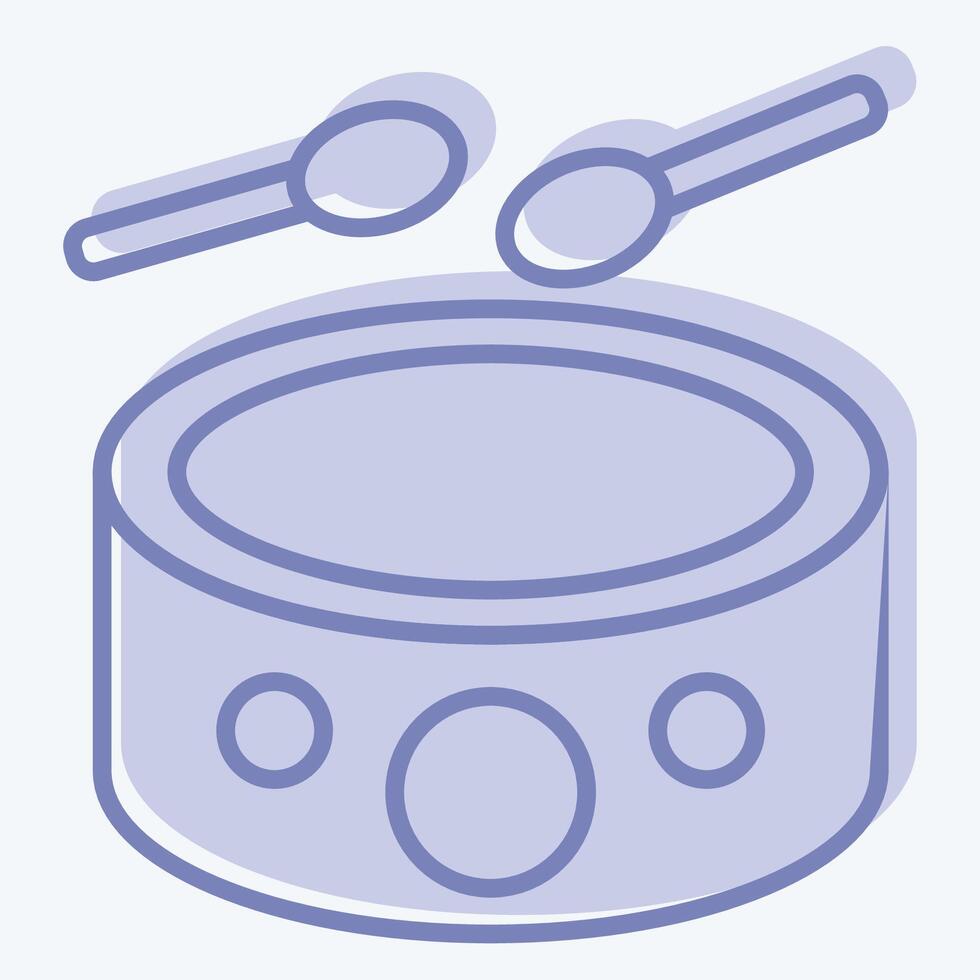 Icon Drumbeat. related to Hobbies symbol. two tone style. design editable vector