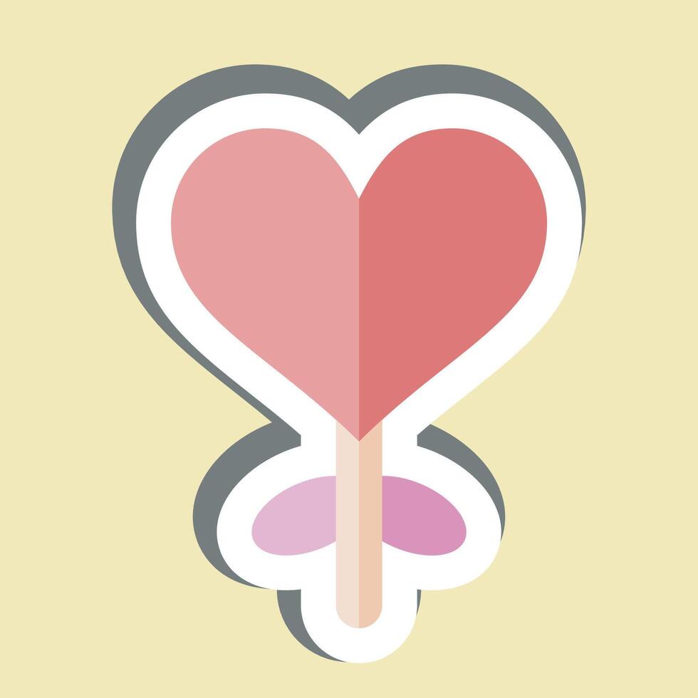 Sticker Hurt Ballon. related to Women symbol. design editable vector
