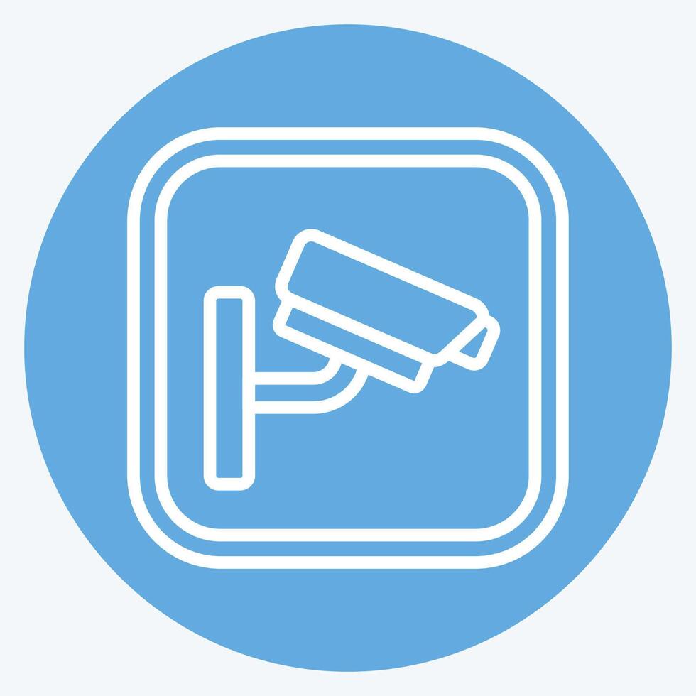 Icon Cctv. related to Public symbol. blue eyes style. design editable vector