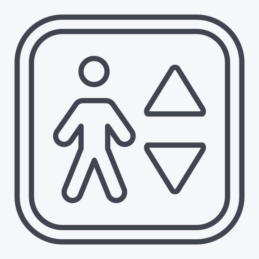 Icon Elevator. related to Public symbol. line style. design editable vector