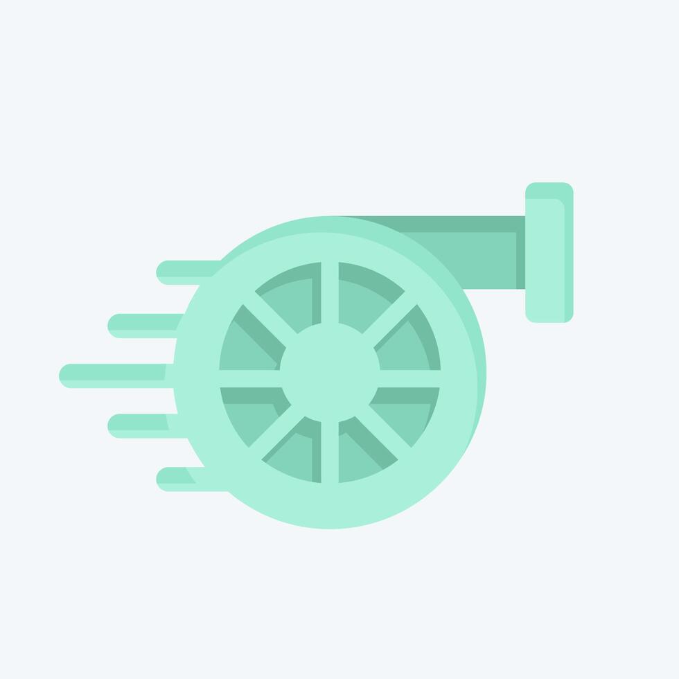 Icon Turbo. related to Speed symbol. flat style. design editable vector