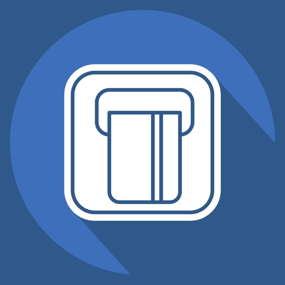 Icon ATM. related to Public symbol. long shadow style. design editable vector