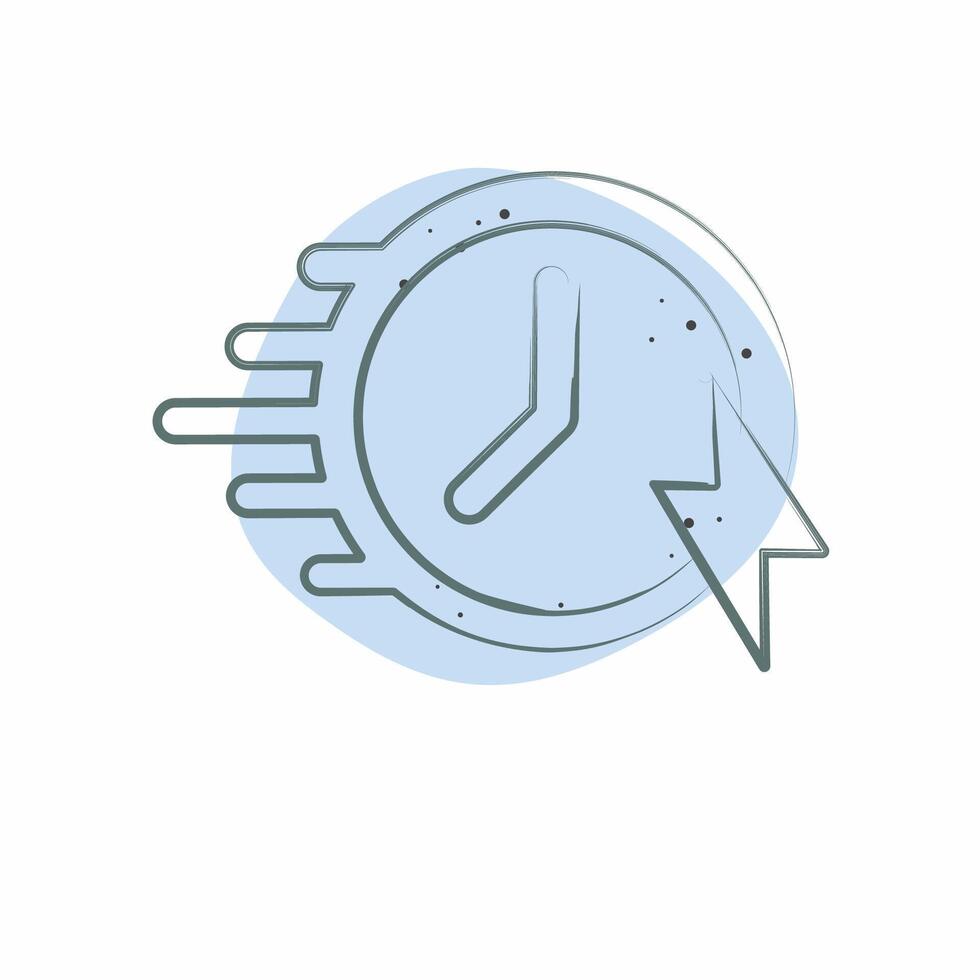 Icon Velocity. related to Speed symbol. Color Spot Style. design editable vector