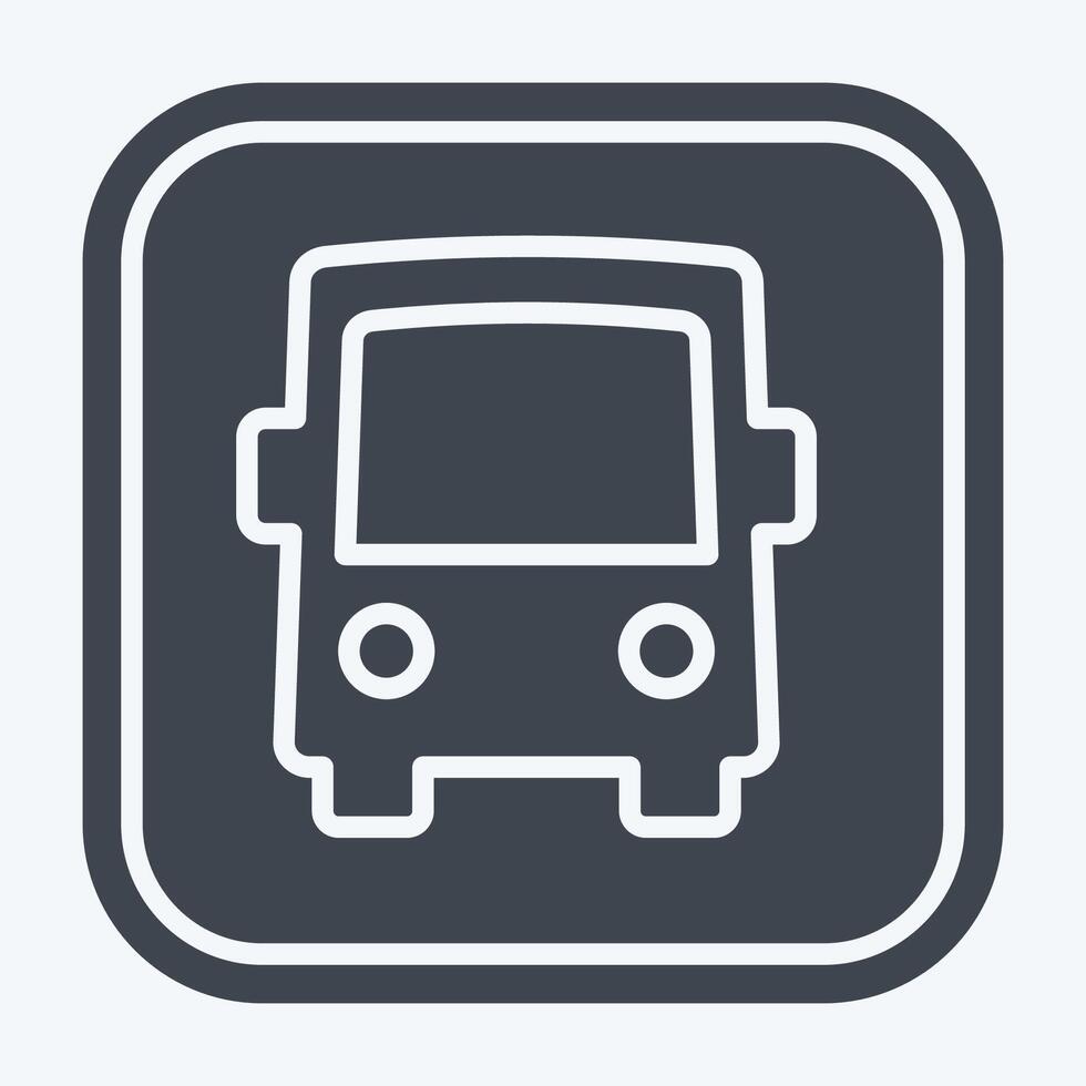 Icon Bus. related to Public symbol. glyph style. design editable vector