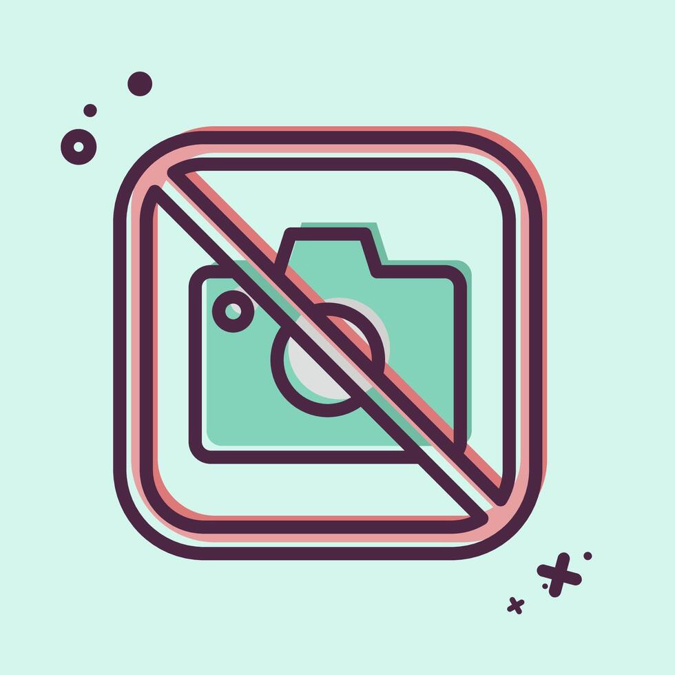 Icon No Photo. related to Public symbol. MBE style. design editable vector