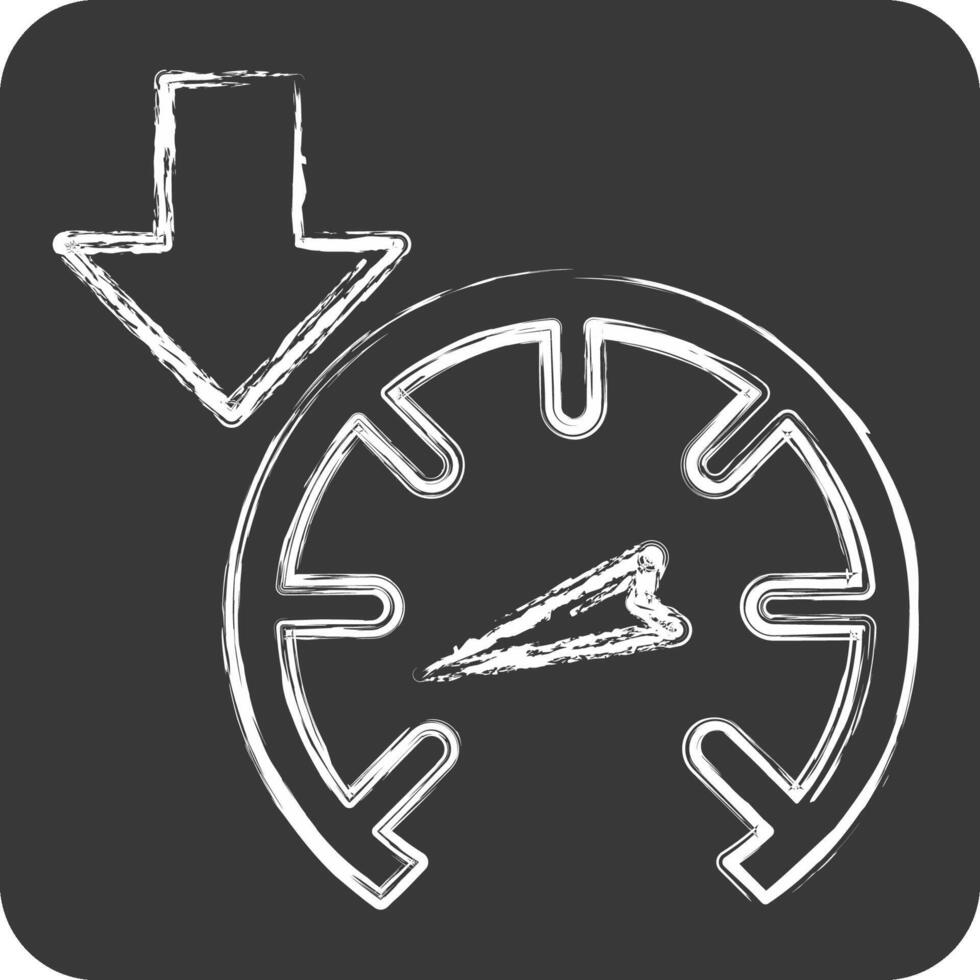 Icon Slow Down. related to Speed symbol. chalk Style. design editable vector