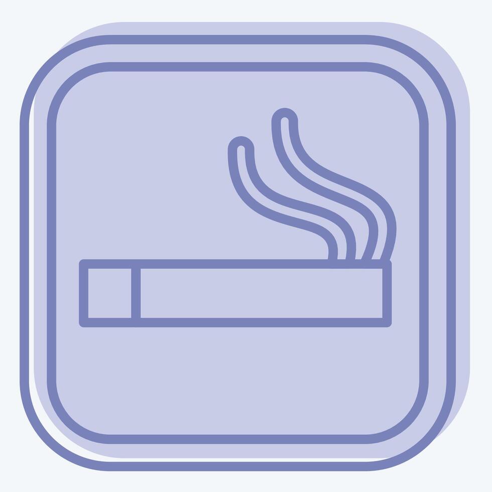 Icon Smoking Area. related to Public symbol. two tone style. design editable vector