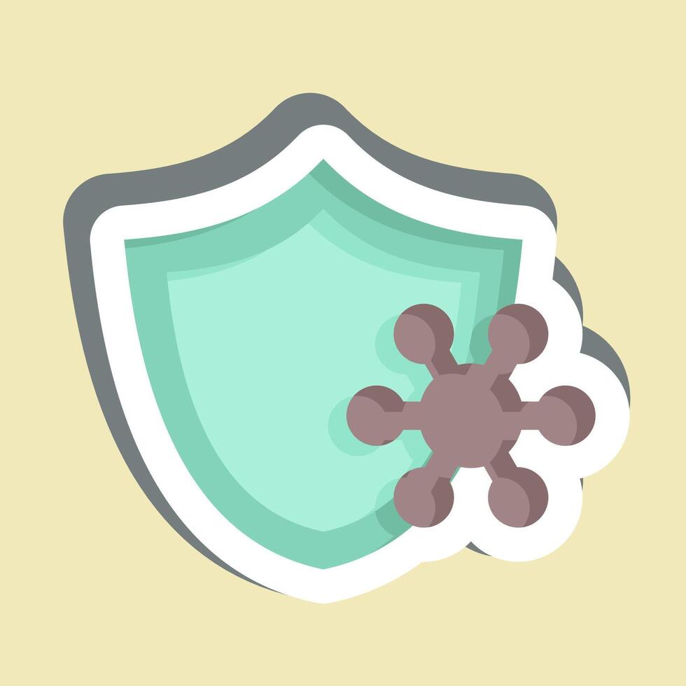 Sticker Resistance. related to Healthcare symbol. design editable vector