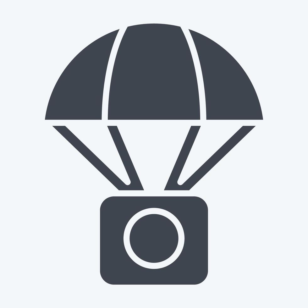Icon Hot Ballon. related to Hobbies symbol. glyph style. design editable vector