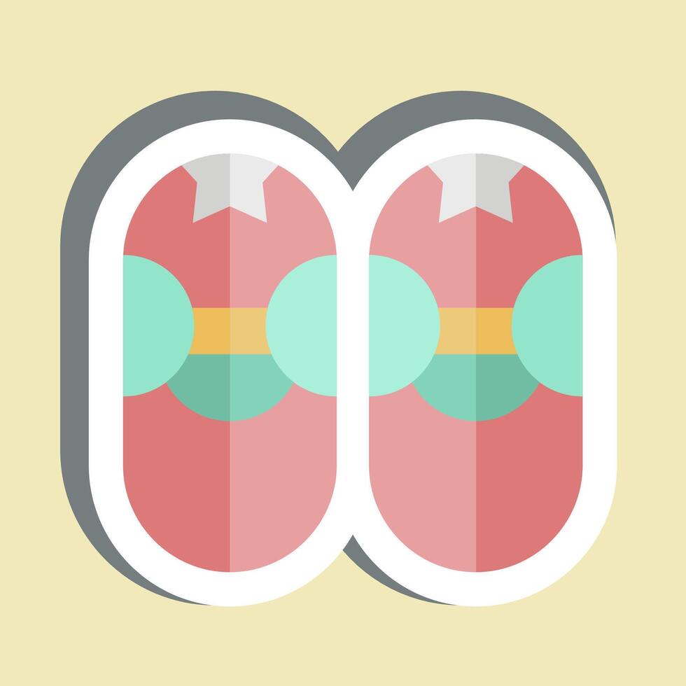 Sticker Baby Shoe. related to Kindergarten symbol. design editable vector