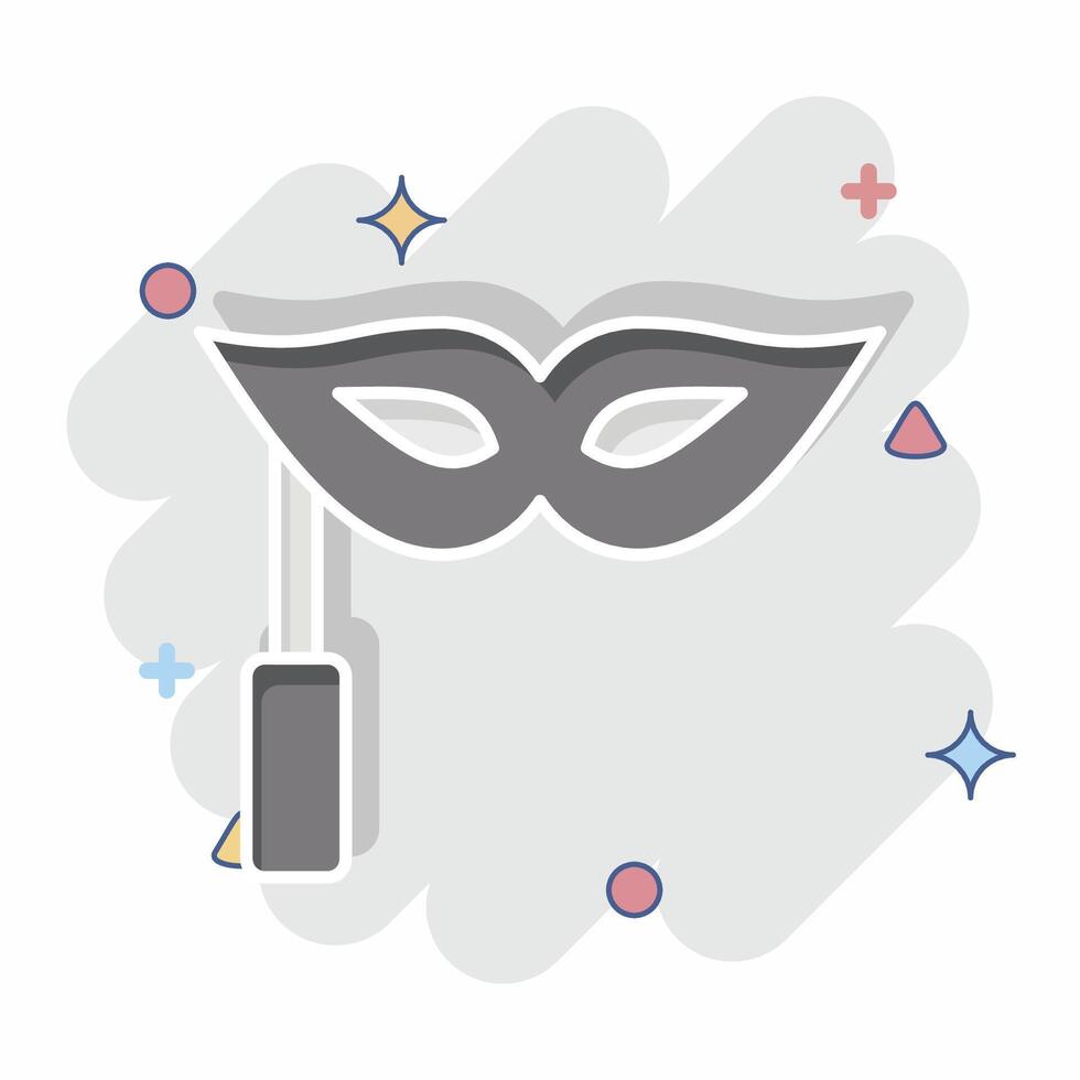 Icon Masquerade. related to Hobbies symbol. comic style. design editable vector