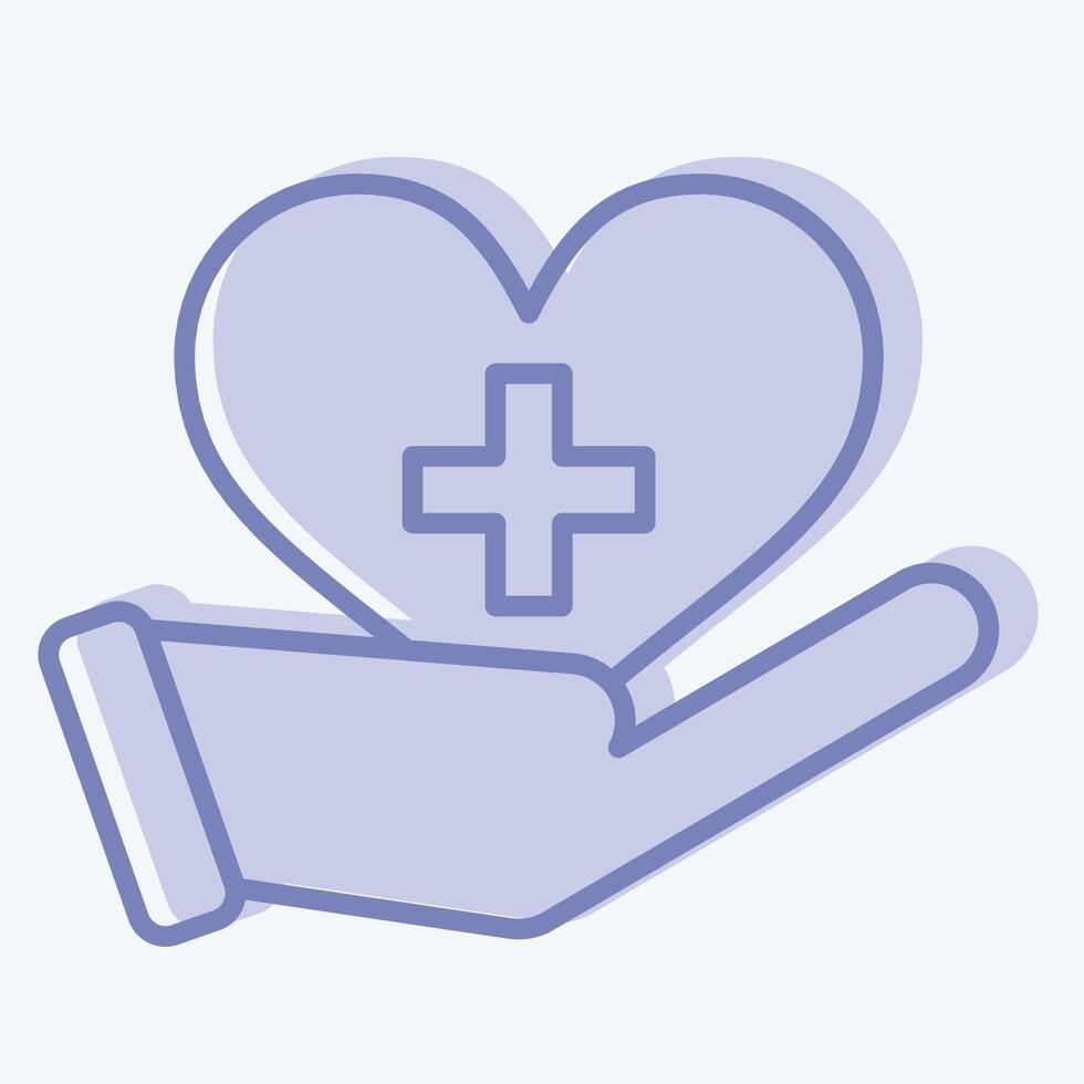 Icon Health. related to Healthcare symbol. two tone style. design editable vector