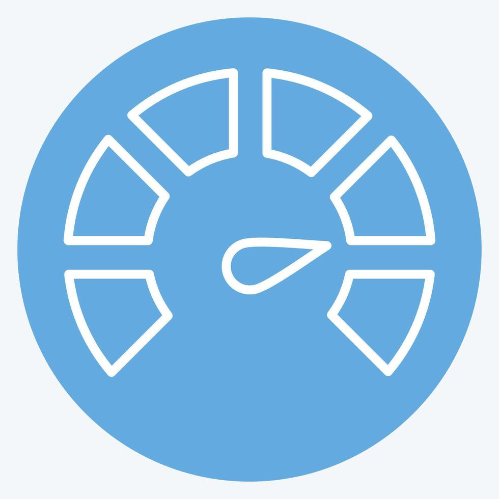 Icon Gauge. related to Speed symbol. blue eyes style. design editable vector
