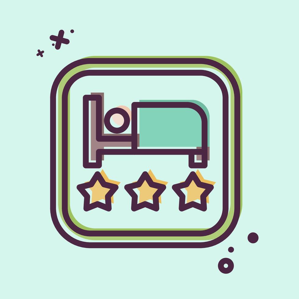 Icon Hotel. related to Public symbol. MBE style. design editable vector