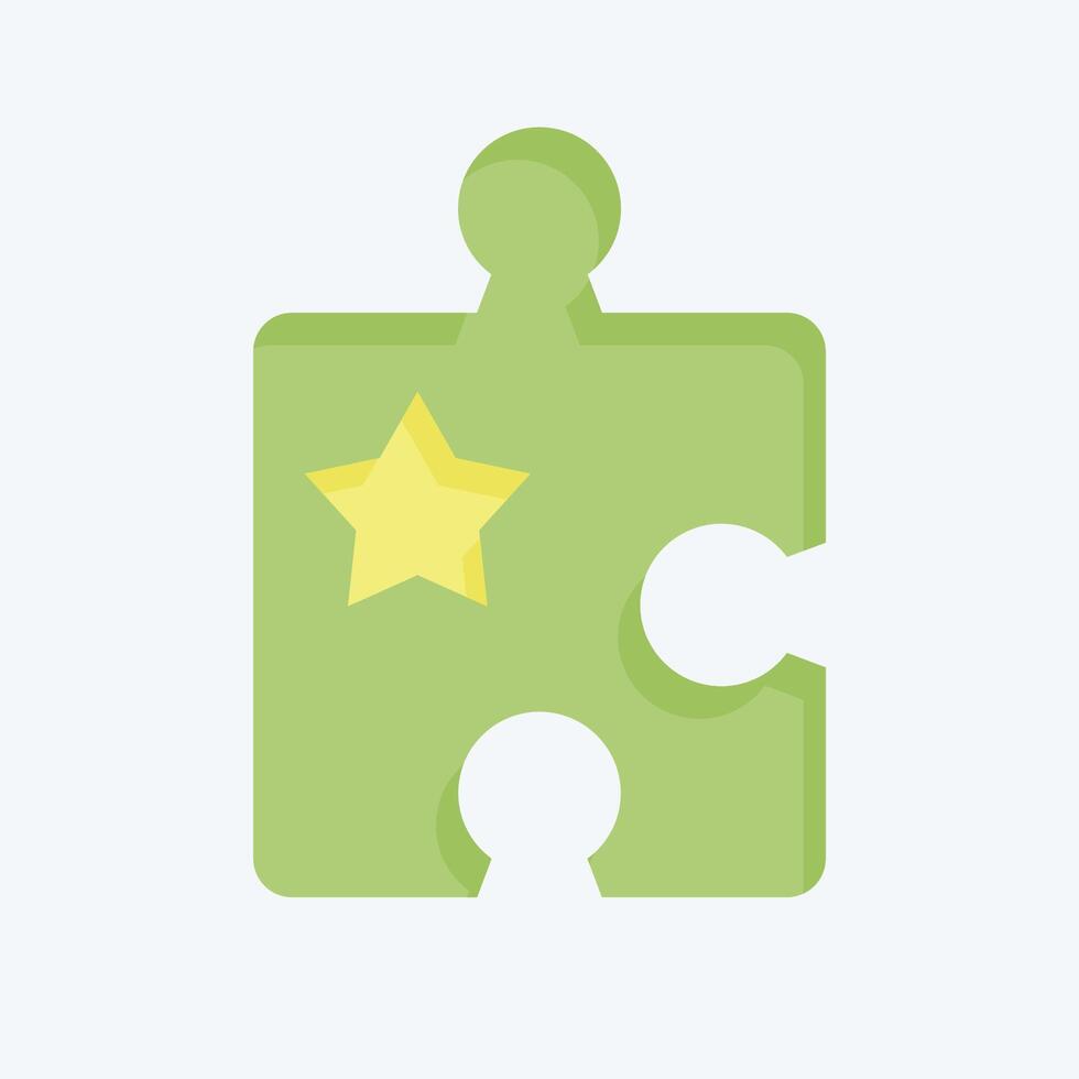 Icon Baby Puzzel. related to Kindergarten symbol. flat style. design editable vector