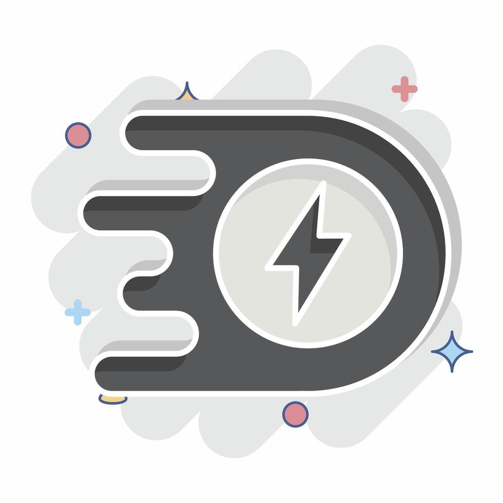 Icon Boost. related to Speed symbol. comic style. design editable vector