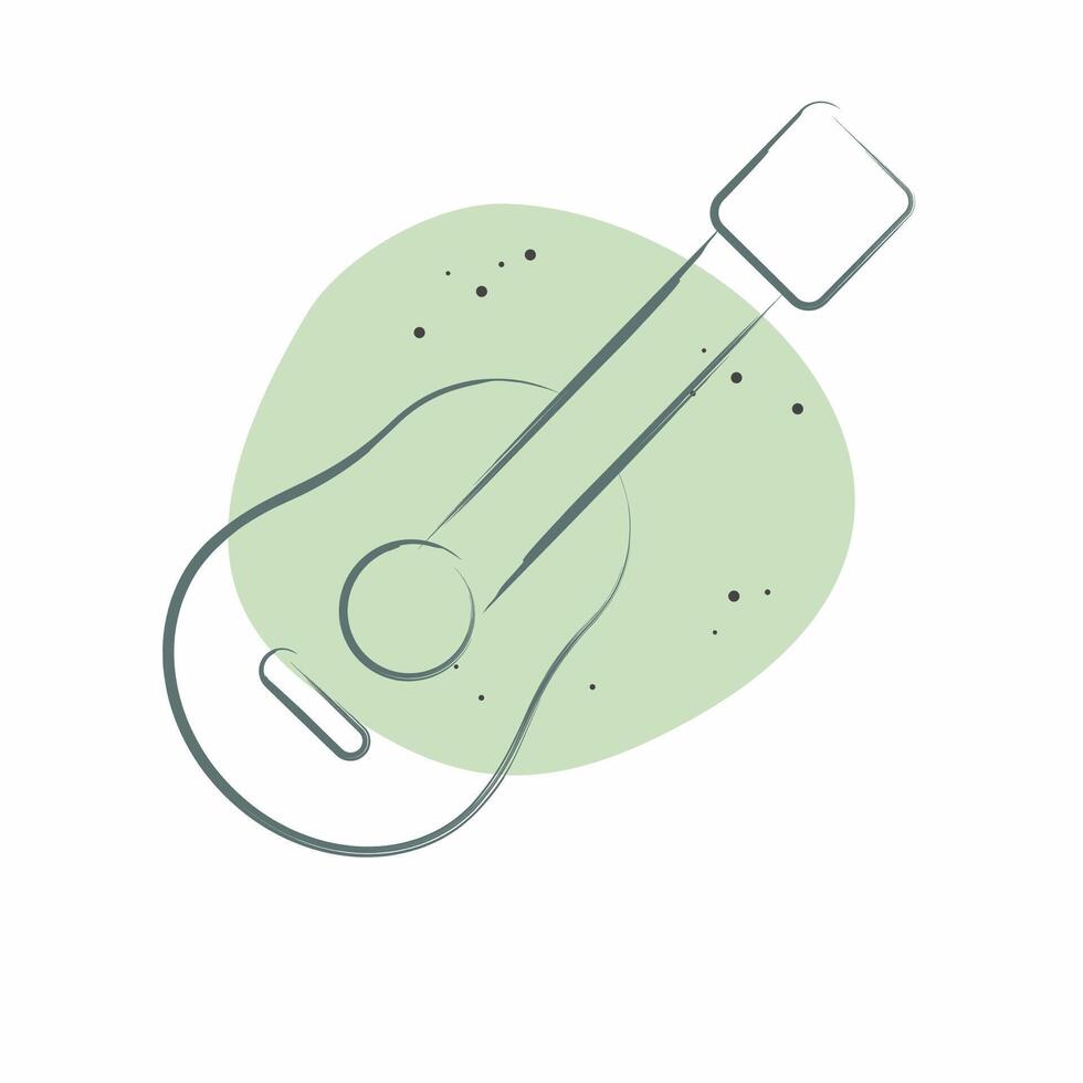 Icon Guitar. related to Hobbies symbol. Color Spot Style. design editable vector