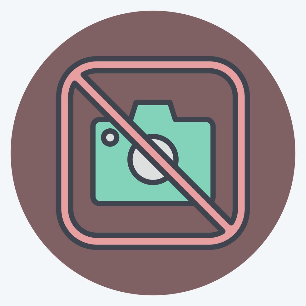 Icon No Photo. related to Public symbol. color mate style. design editable vector