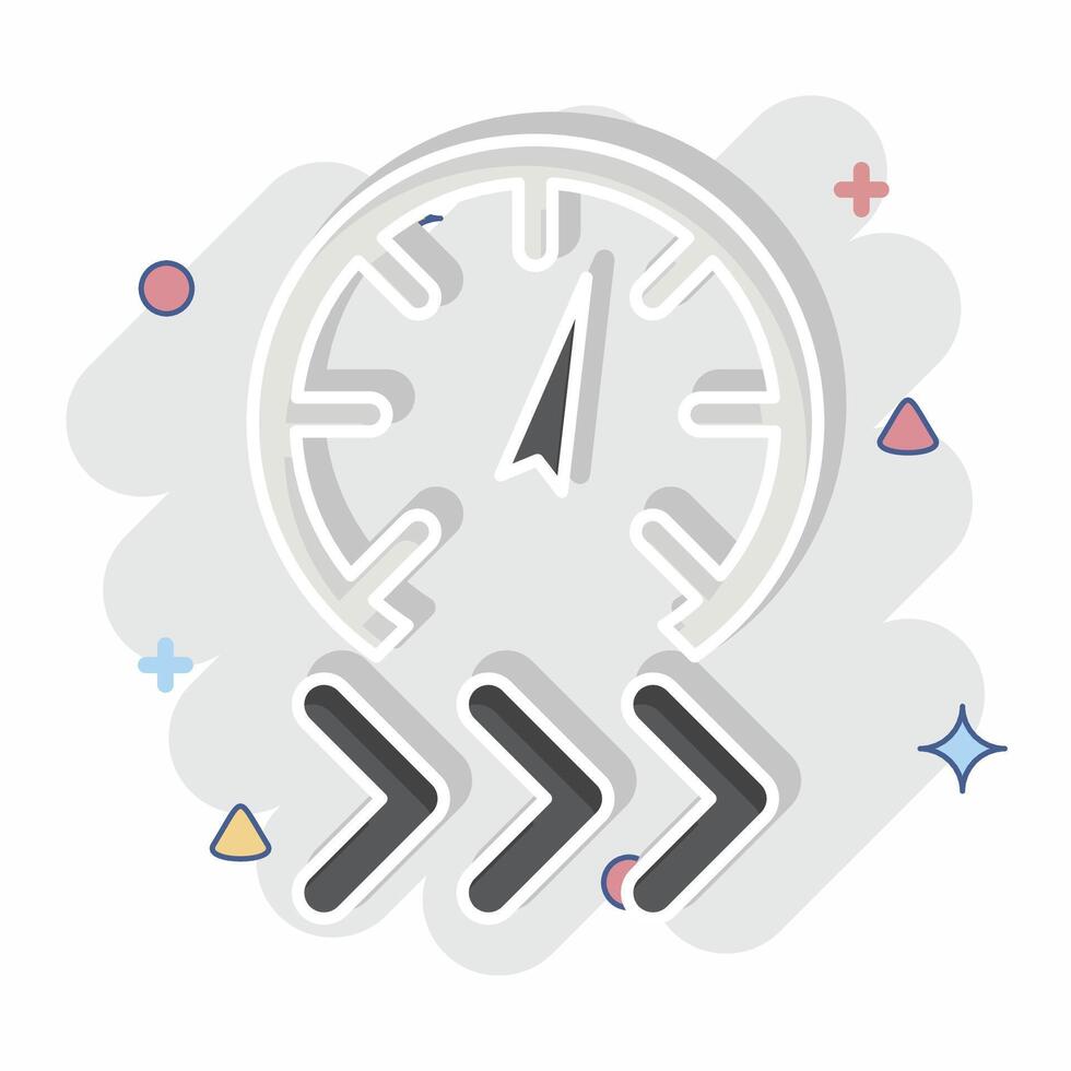 Icon Rapid. related to Speed symbol. comic style. design editable vector