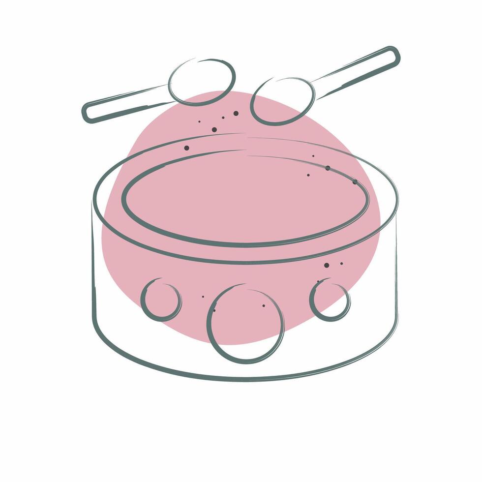 Icon Drumbeat. related to Hobbies symbol. Color Spot Style. design editable vector