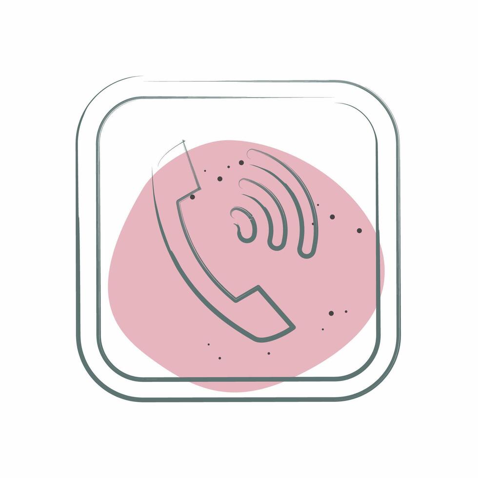 Icon Phone. related to Public symbol. Color Spot Style. design editable vector